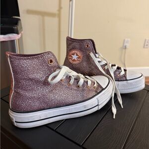 Converse Glittery Purple High-Tops